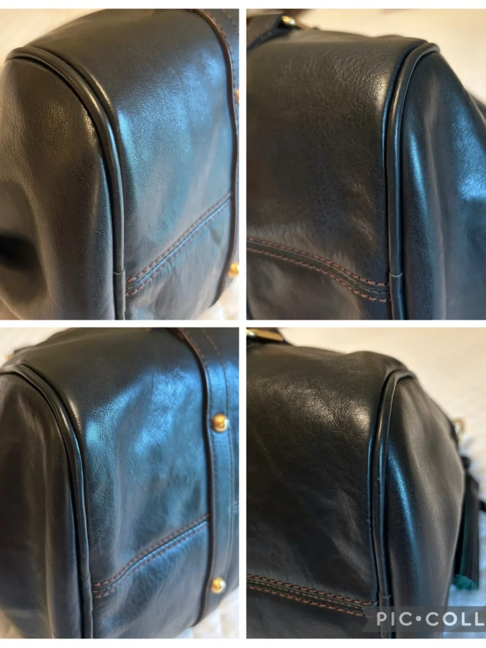 Dooney & Bourke Large Florentine Satchel in Black Black - Picture 6 of 12